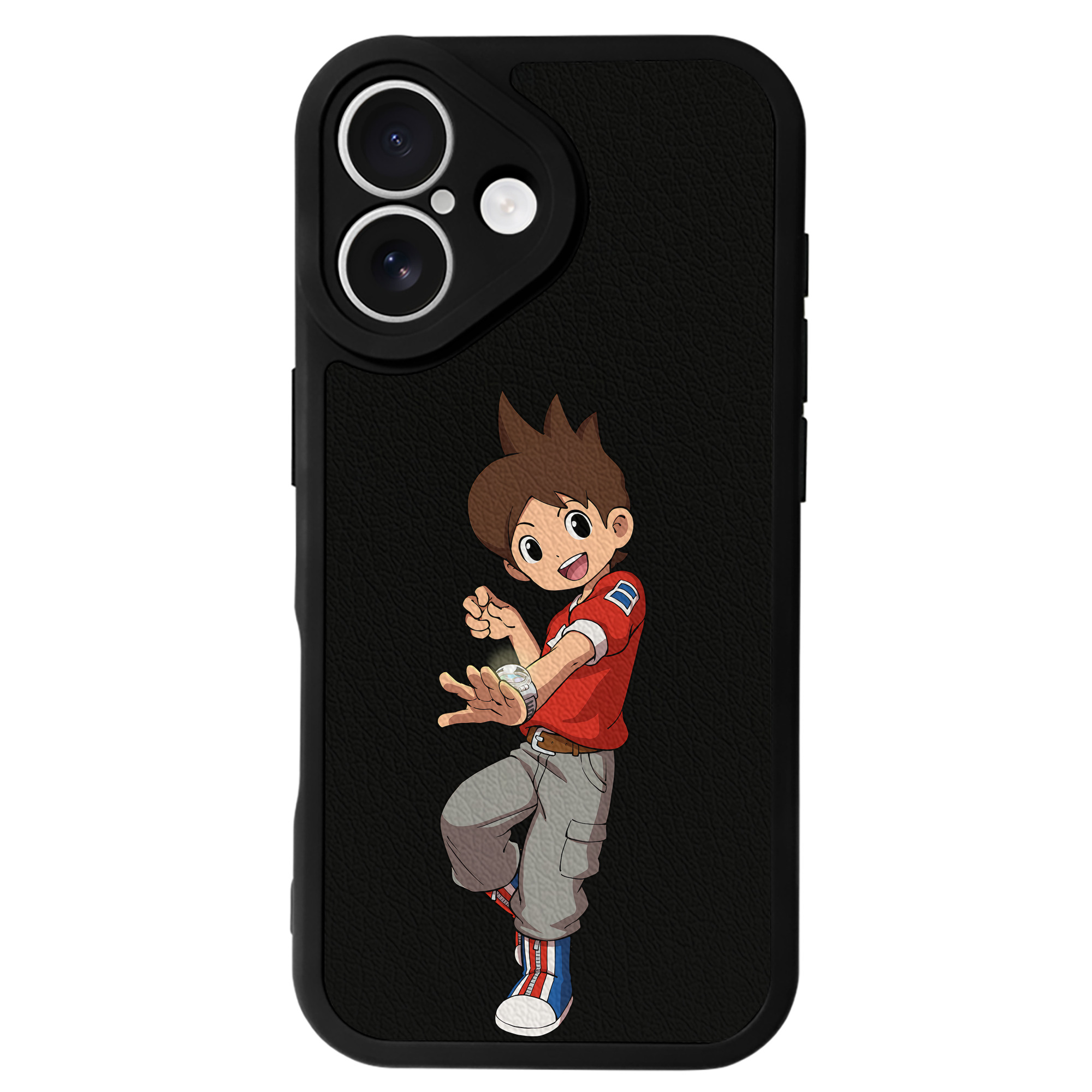 （画像用） 妖怪ウォッチ Yo-kai Watch 【iPhone 16シリーズ対応】シリコンスマホケース（レザー調） 材質：シリコン